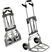 ATHLON TOOLS Carretilla plegable de aluminio para cargas pesadas | Grandes ruedas de marcha suave con bandas de rodadura…